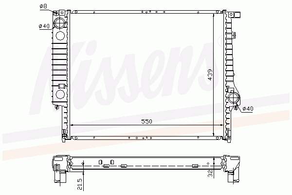 60619A Nissens radiador refrigeración del motor