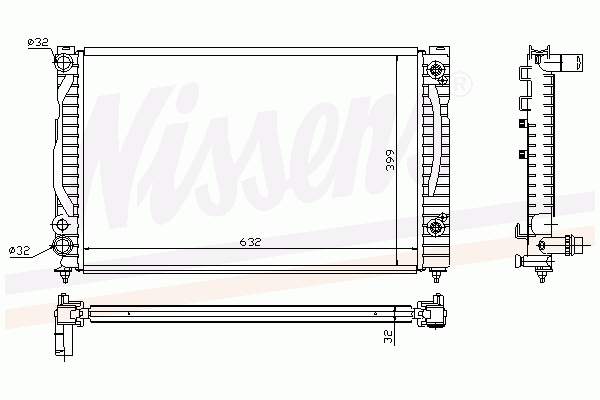 60494A Nissens radiador refrigeración del motor