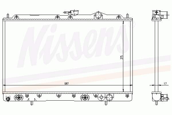 62832 Nissens radiador refrigeración del motor