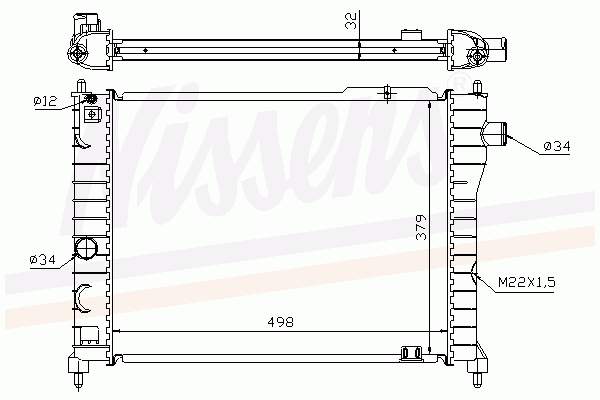 63062A Nissens radiador refrigeración del motor