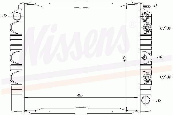 65482 Nissens radiador refrigeración del motor