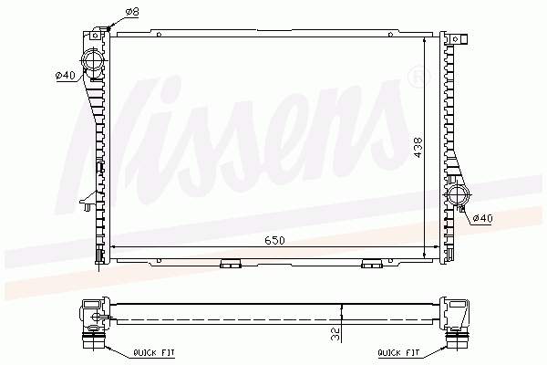 60648A Nissens radiador refrigeración del motor