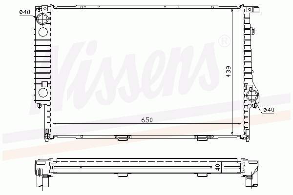 60747A Nissens radiador refrigeración del motor