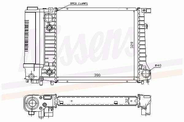 60731A Nissens radiador refrigeración del motor