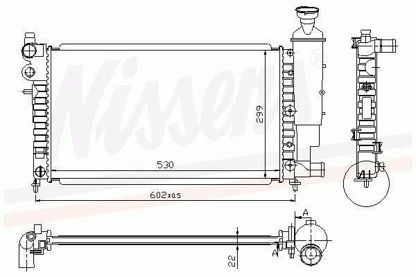 63736A Nissens radiador refrigeración del motor