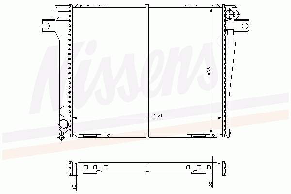 Radiador refrigeración del motor 60627 Nissens