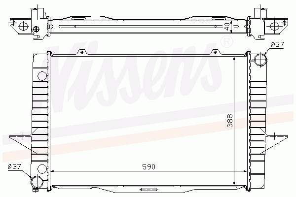 65536A Nissens radiador refrigeración del motor