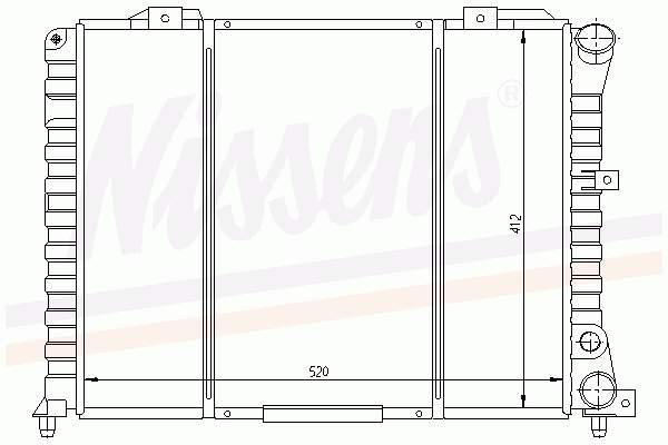 Radiador refrigeración del motor 60019 Nissens