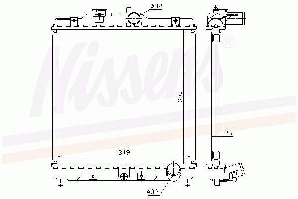 63312A Nissens radiador refrigeración del motor