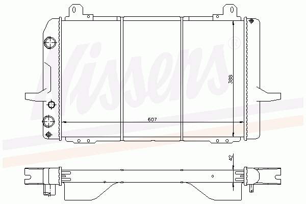 62202 Nissens radiador refrigeración del motor