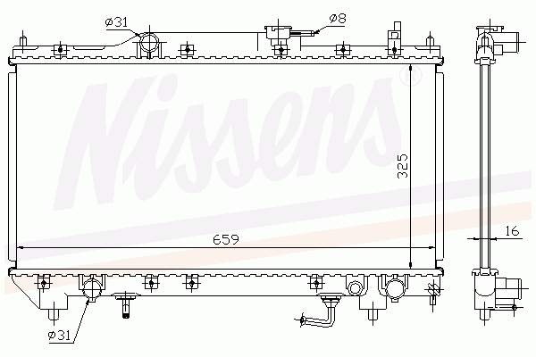 64782A Nissens radiador refrigeración del motor