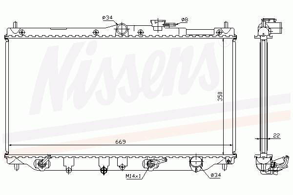 62283A Nissens radiador refrigeración del motor