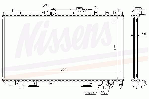 64785A Nissens radiador refrigeración del motor