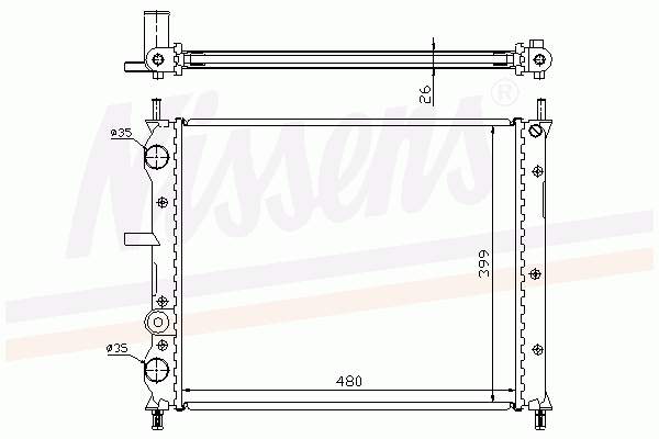 61876A Nissens radiador refrigeración del motor