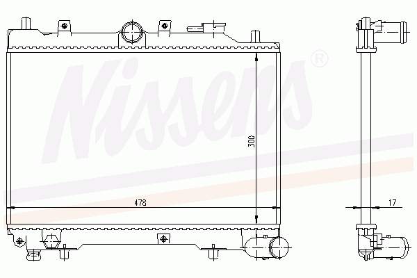 62512 Nissens radiador refrigeración del motor