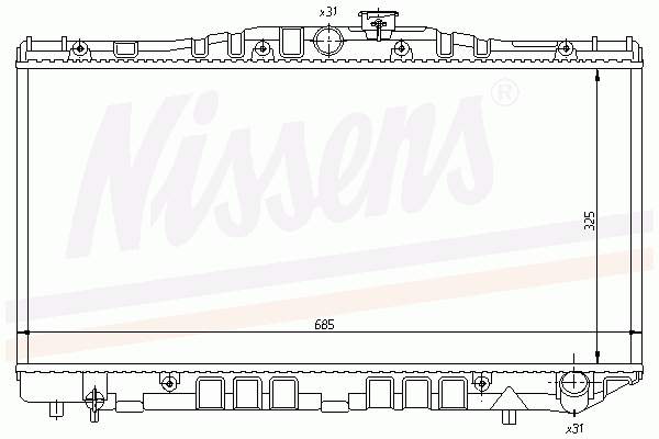 64717 Nissens radiador refrigeración del motor