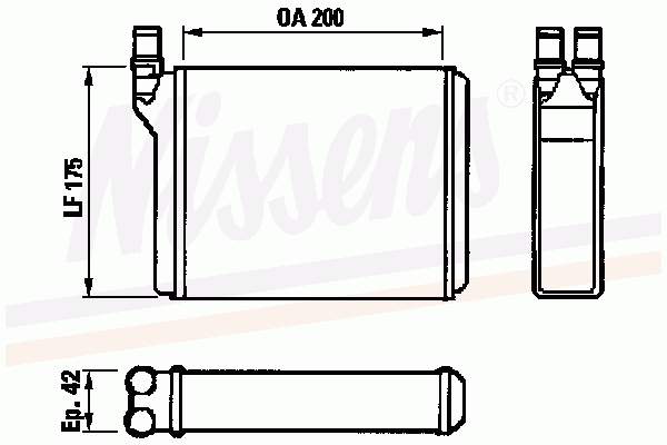  Radiador de calefacción para Alfa Romeo 33 907A