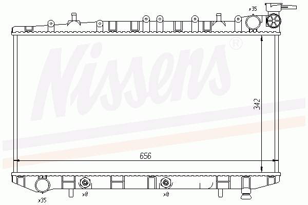 62971 Nissens radiador refrigeración del motor