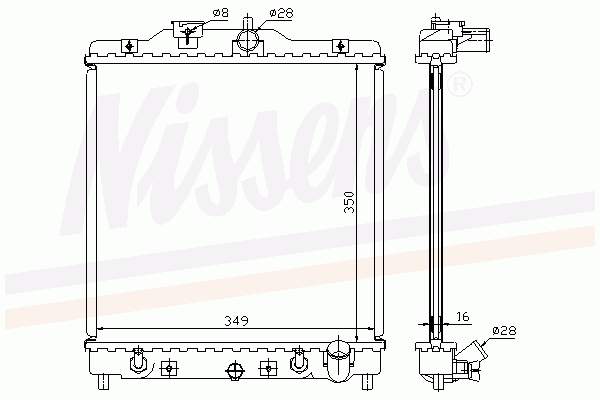 68600A Nissens radiador refrigeración del motor