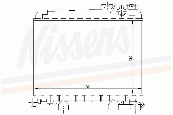 Radiador refrigeración del motor 60672 Nissens