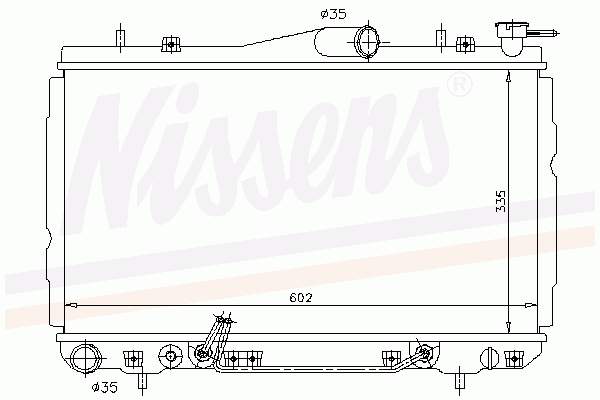 Radiador refrigeración del motor 67011 Nissens