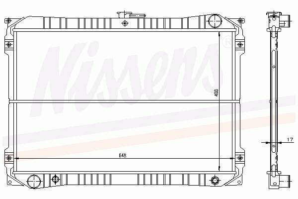  Radiador refrigeración del motor para Nissan Bluebird U11