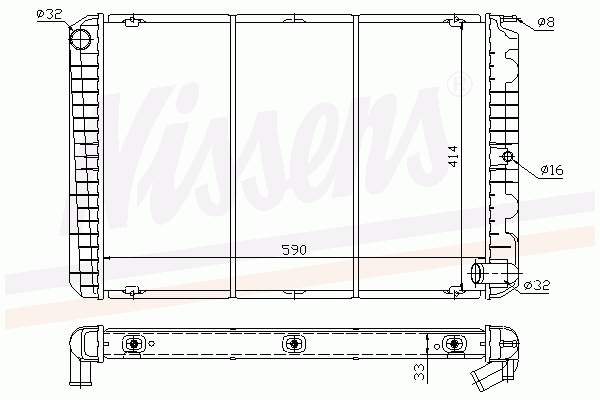 65516 Nissens radiador refrigeración del motor