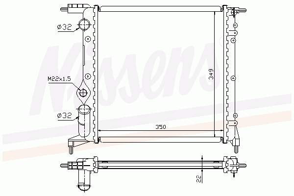 63926A Nissens radiador refrigeración del motor