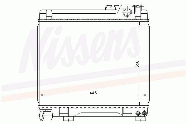 Radiador refrigeración del motor 60653 Nissens