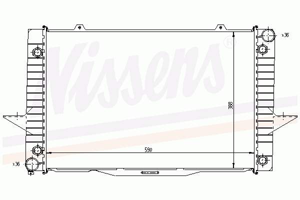 65539A Nissens radiador refrigeración del motor