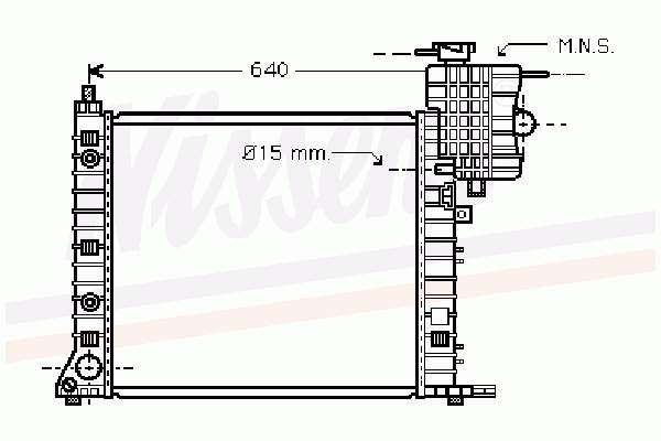 62561 Nissens radiador refrigeración del motor