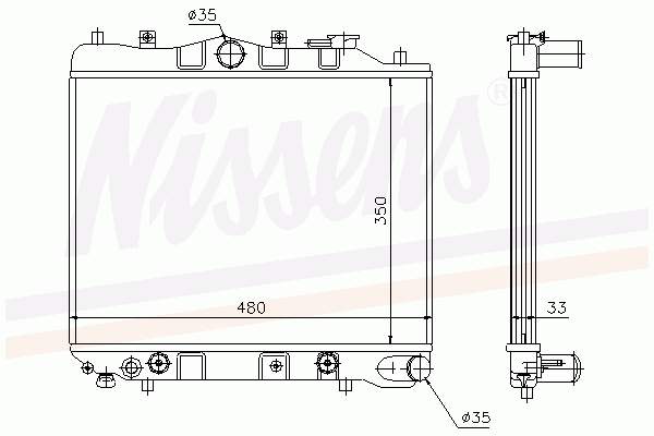 B35715200A Mazda radiador refrigeración del motor