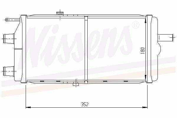 Radiador, refrigeración del motor adicional 60431 Nissens