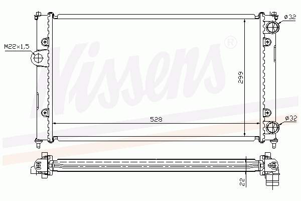 63996A Nissens radiador refrigeración del motor