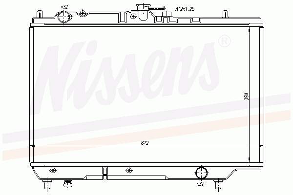 62411 Nissens radiador refrigeración del motor