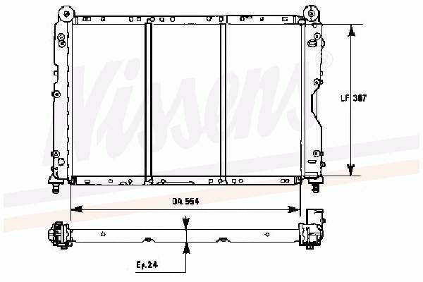 60039 Nissens radiador refrigeración del motor