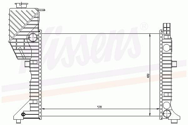 62687 Nissens radiador refrigeración del motor