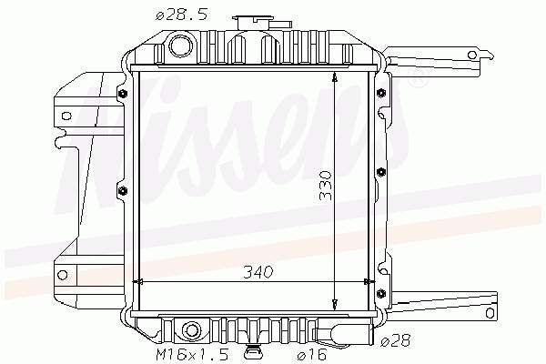  Radiador refrigeración del motor para Nissan Cherry N12