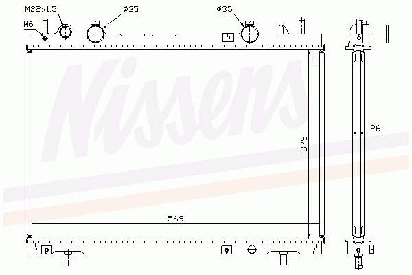 61795A Nissens radiador refrigeración del motor