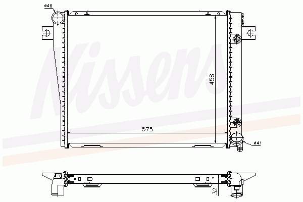 60601A Nissens radiador refrigeración del motor