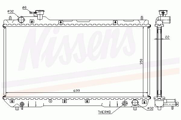 64629A Nissens radiador refrigeración del motor