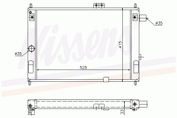 63240 Nissens radiador refrigeración del motor