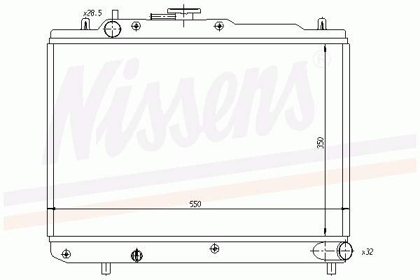 62412 Nissens radiador refrigeración del motor