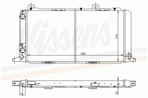 Radiador refrigeración del motor 60438 Nissens