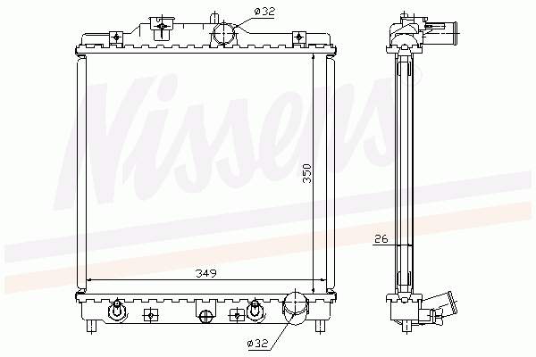 63340 Nissens radiador refrigeración del motor