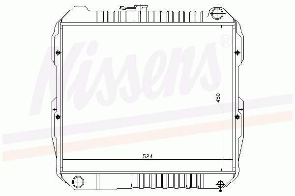 Radiador refrigeración del motor 64846 Nissens