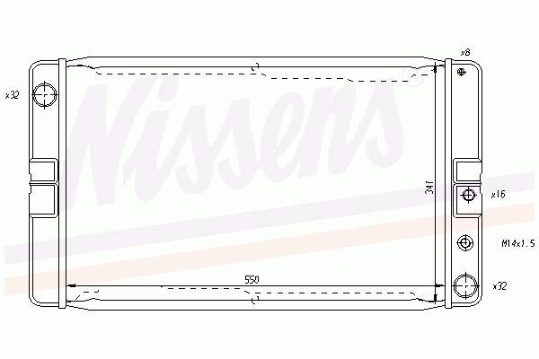 Radiador refrigeración del motor 65608 Nissens