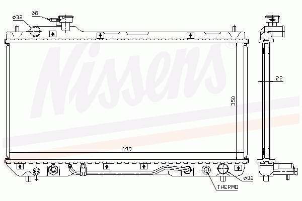 64630A Nissens radiador refrigeración del motor