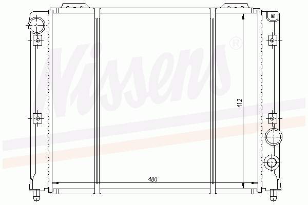 60051 Nissens radiador refrigeración del motor