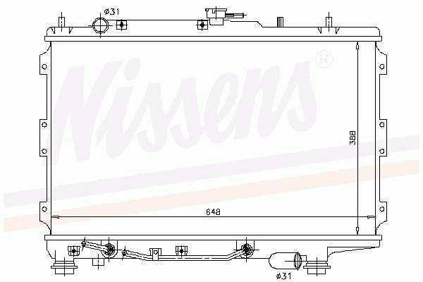 66601 Nissens radiador refrigeración del motor